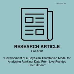 Development of a Bayesian Thurstonian Model for Analysing Ranking: Data From Live Postdoc Recruitment