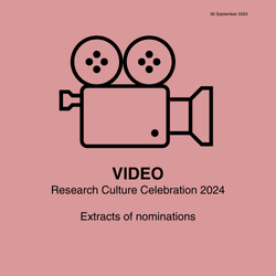 Research Culture Celebration 2024 Nominations video