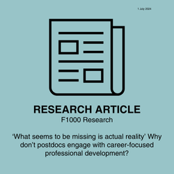 'What seems to be missing is actual reality’ Why don’t postdocs engage with career-focused professional development?